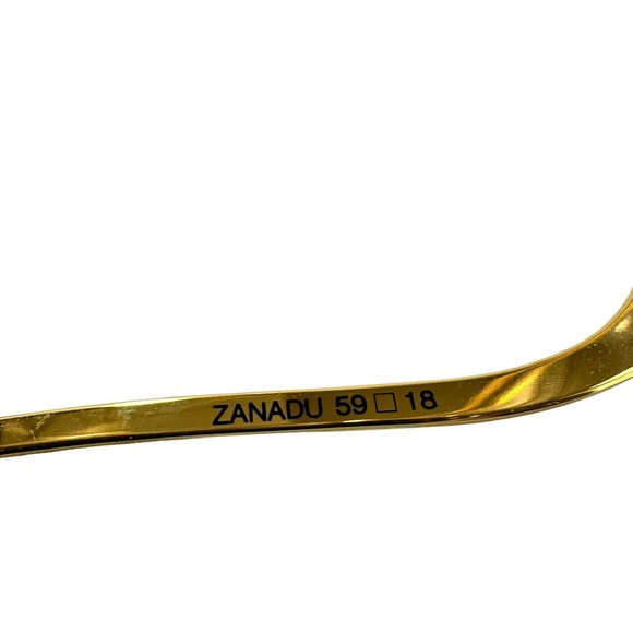 Rare ULTRA Zanadu Designer Gold Cat Eye Glasses Classic Clear Frames 59 18 NOS main image 4
